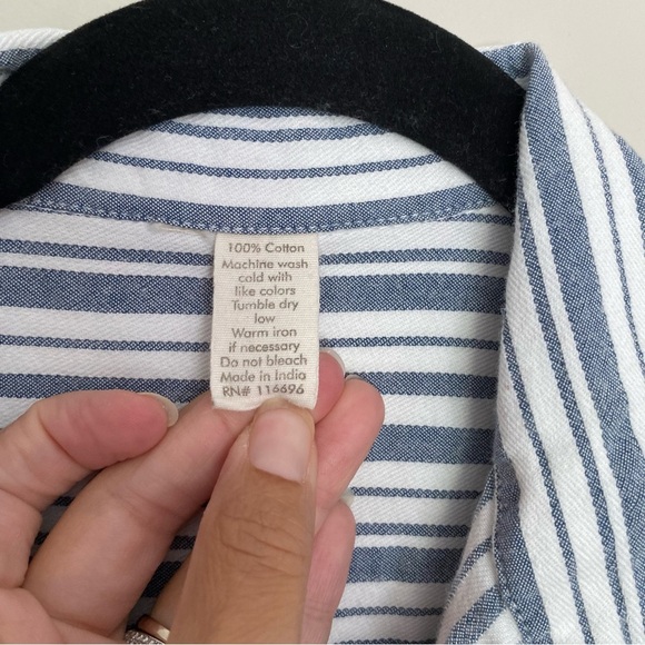 Japna Chambray Striped Dress Size M - Picture 8 of 10